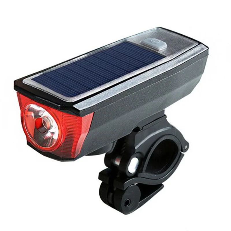 

RTS smart sensing headlight horn bike wireless led front light USB charging mountain waterproof solar bike light, As pictures or customized