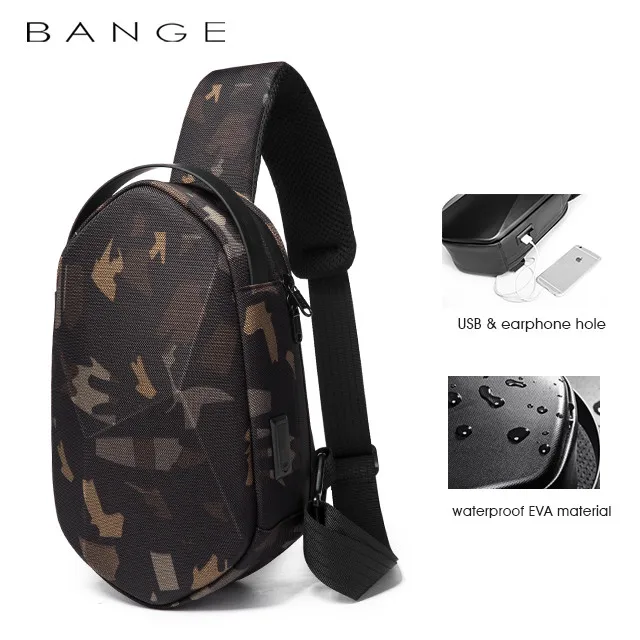 

2021 wholesale travel outdoor cheap oem waterproof custom men anti theft shoulder chest crossbody sling bag, Black;blue;camo