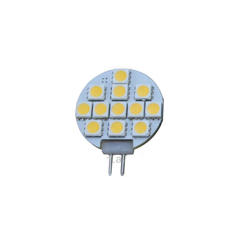 Wholesale 12pcs smd5050 mini 2w g4 led bulb 12v ac 90lm/w 3000K