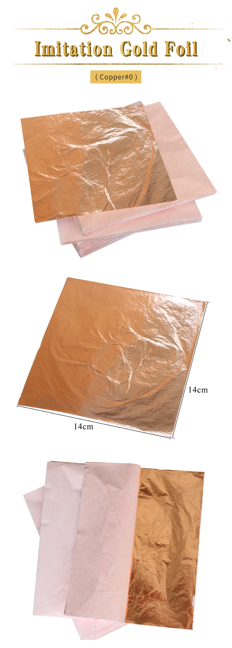 14x14cm 1000 Sheets Pack Pure Copper Leaf Rose Gold Leaf Foil Paper For Home Ceiling Furniture Wall Decorating Copper Leaf Paper Buy Imitation Gold Leaf Imitation Gold Leaf Sheets Imitation Gold Leaf Sheets Paper