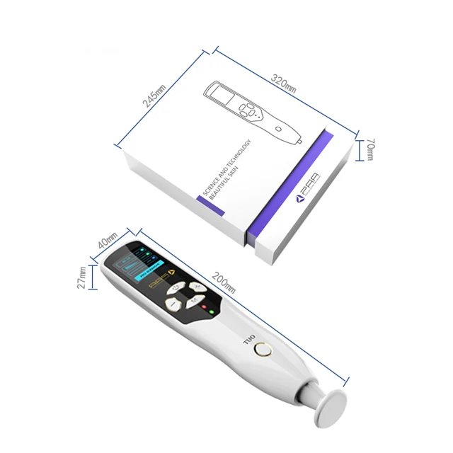 

2 in 1 High frequency pen for skin tightening jet plasma facial lifting wrinkle removal medical, White