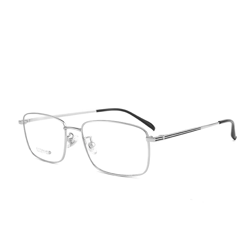 

HUAYI Men's Classic Square Memory Titanium Optical Frame Super Light Metal Glasses Frame Prescription Eyeglasses Frames