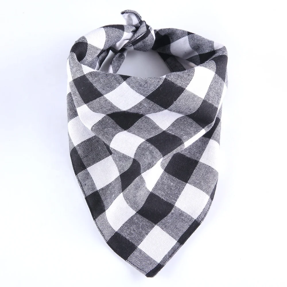 
Classic Plaid Custom Printed Pet Bandana Double Layer Cat Dog Bandanas 