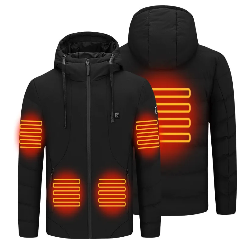 

Winter Men's and Women's Smart Five-zone Heating Cotton Jacket Electric Heating Constant Temperature Hooded Warm Jacket