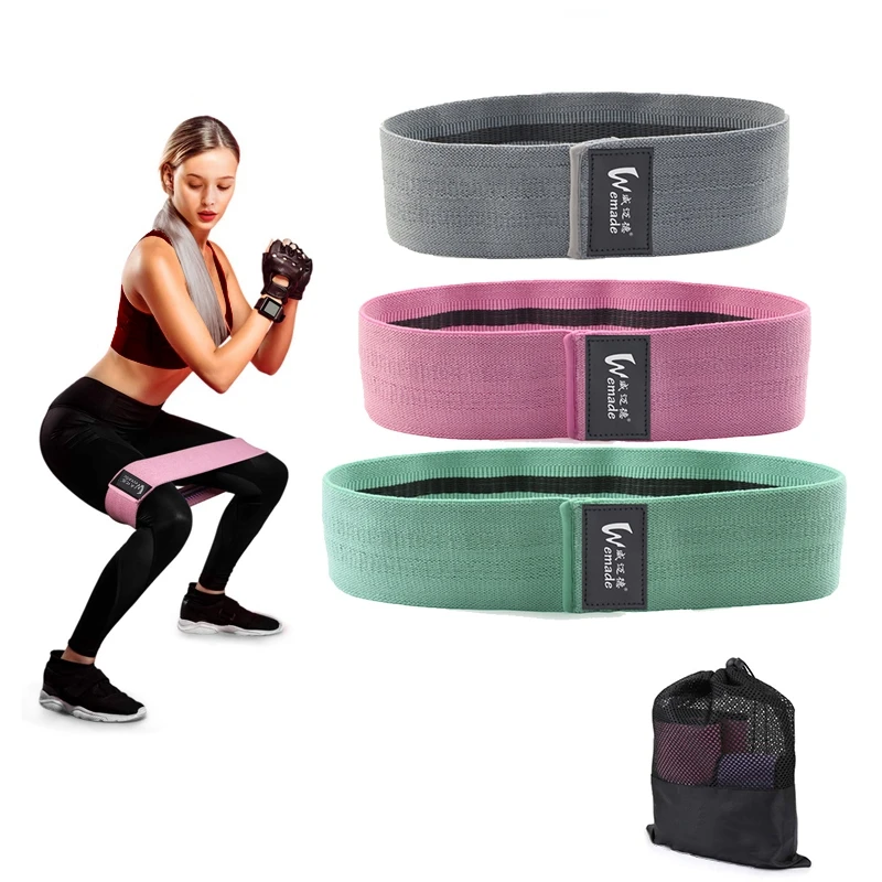 
wholesale custom logo elastic fitness workout home gym long fabric resistance bands  (1779806267)