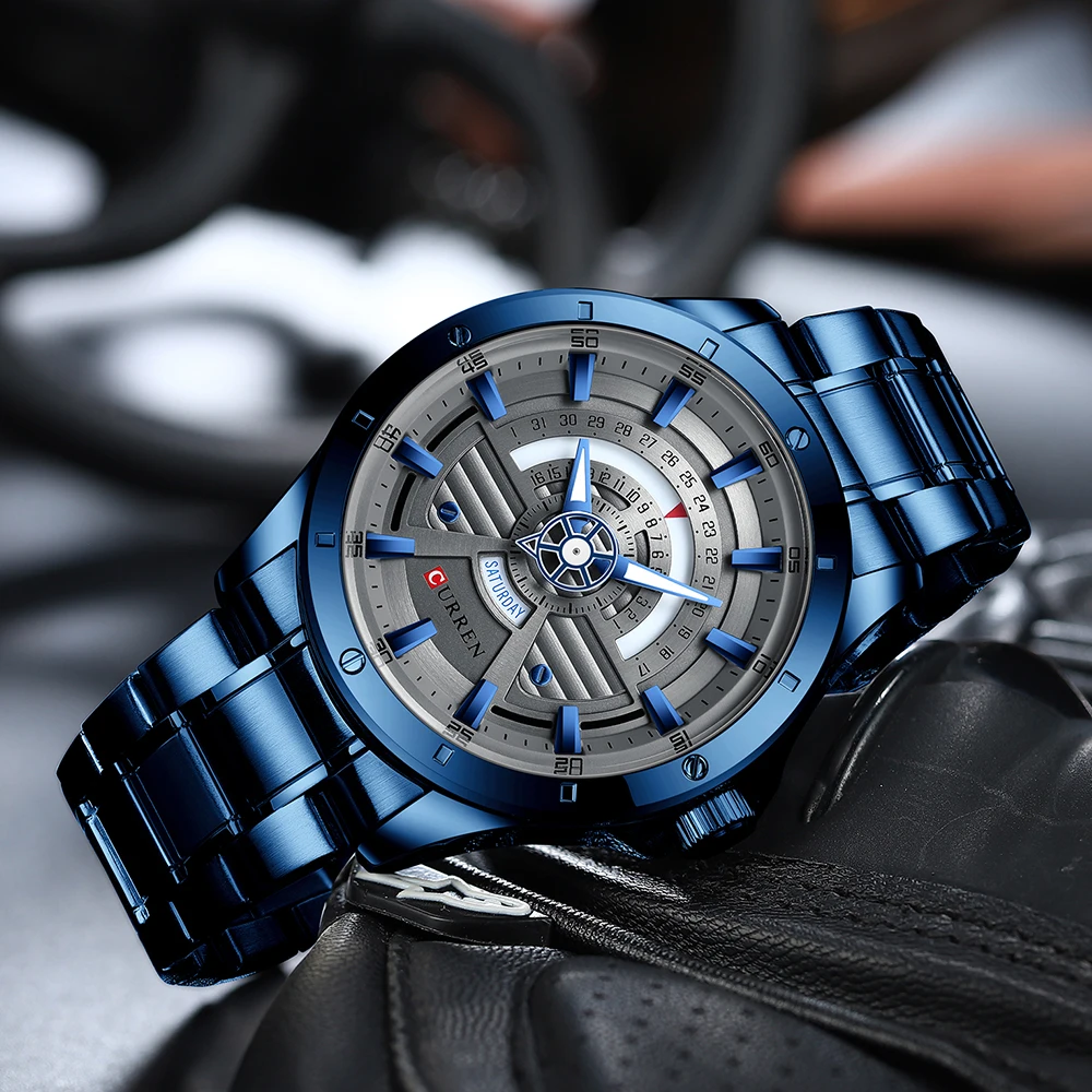 

montre 8381 Waterproof Men's Calendar Watch Simple Business Wind luxury watch mens reloj xfcs erkek kol saati