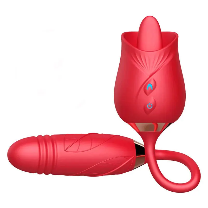 

Rose Tongue Dildo Vibrator Licking Vibrating Love Egg Clitoris Nipple Vagina G Spot Stimulator Massager Female Adult Sex Toys