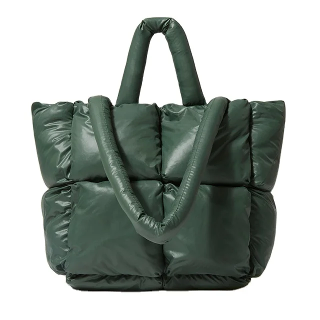 

New Designer Fashion Trendy Puffer Quilted Tote Bags Waterproof Large Capacity Handbag for Women, Picture