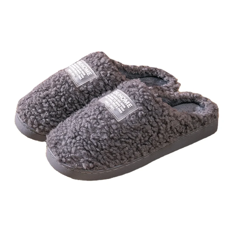 

Plush Winter Home Slippers Men Indoor Bedroom Lover Couple Shoes Home Shoes Soft Warm Slippers