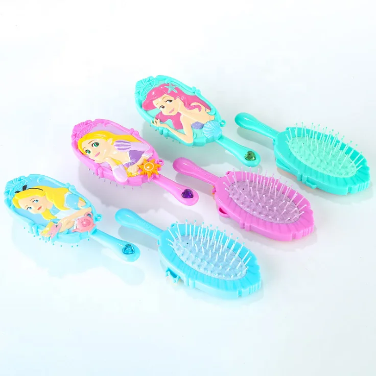

Cartoon Design Mermaid Princess Hair Comb Tangled Anti Static Hair Comb Children Massage Hair Brush Peines Para Cabello