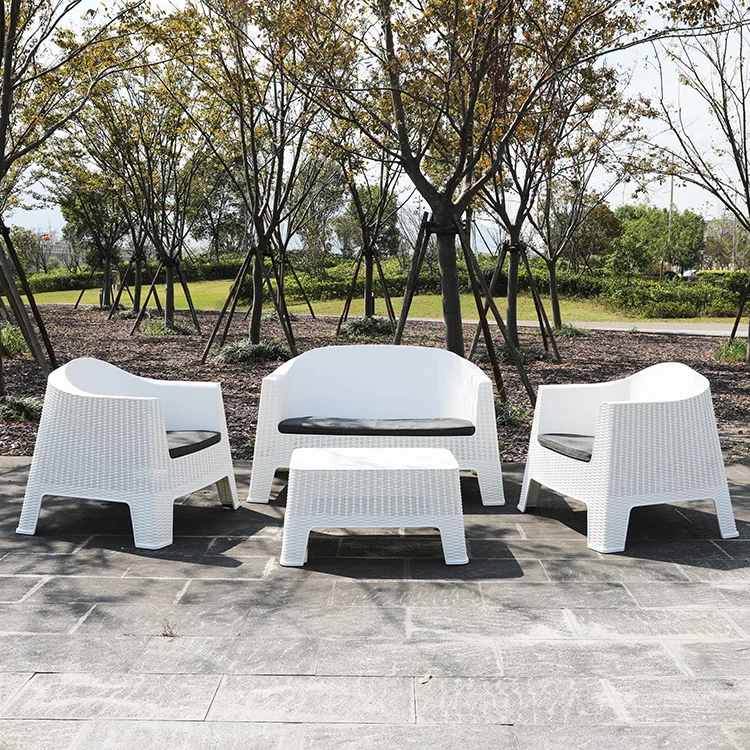 
Hotel Patio Lounge Set Plastic Rattan Garden Outdoor Furniture Sofa  (62120871081)