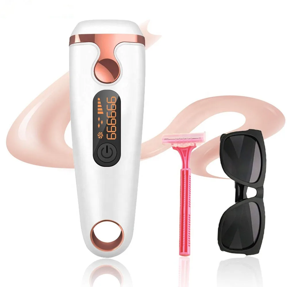 

Dropshipping In stock ice cool new device painless cordless laser handheld ipl hair removal for women, White