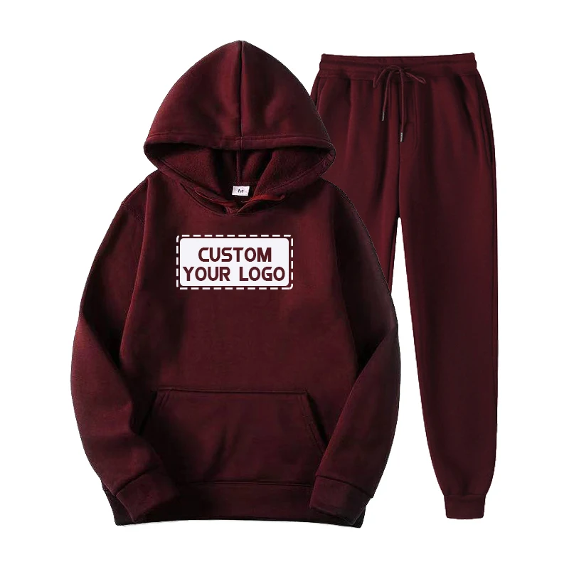 

Hot Sales Factory Wholesale Unisex Tracksuit Set Autumn Winter Thick Long Joggers Custom Mens Womens Hoodies Set