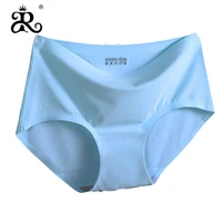 

china supplier plus size mid- waist nylon seamless panties woman wholesale simple type one piece ice silk knickers