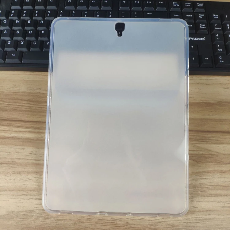 

Low Price Armor Style Matte Edge Transparent Clear Soft TPU Silicone Tablet Back Cover Case For Samsung Tab S3 T820 9.7