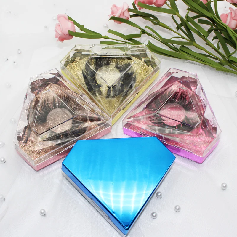 

Beautiful Lash Cases Wholesale Diamond Shape Lash Boxes with Logo, Black