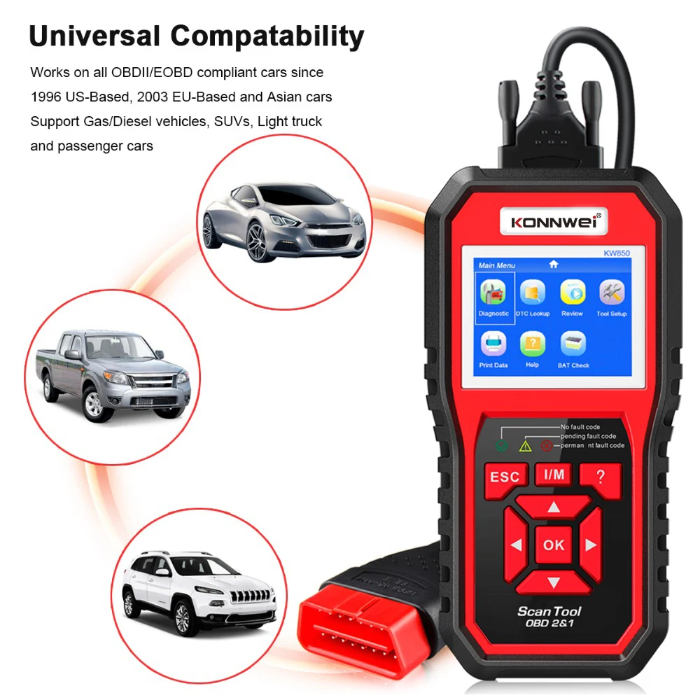 Professional KW350 VW Voiture complète du système OBD2 Scanner avec écran  2.4inch - Chine Auto Scanner Scanner, voiture