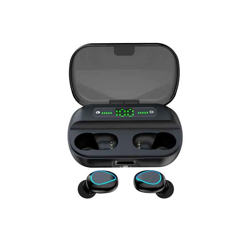 

New Model Consumer Electronics Stylish Design Stereo OEM Wireless Headphone With Charging case 3000mah, Black