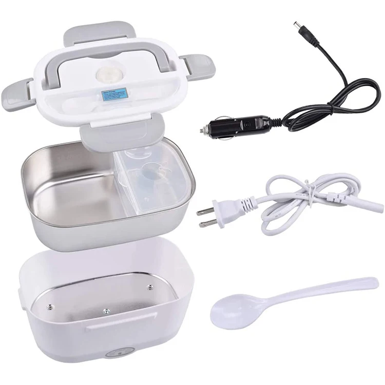 

Electric Heating Lunch Box 220V/12V Home and Car Food Heating Container 2 in 1 Food Warmer Lunch Box 1.5L Detachable, Customized color