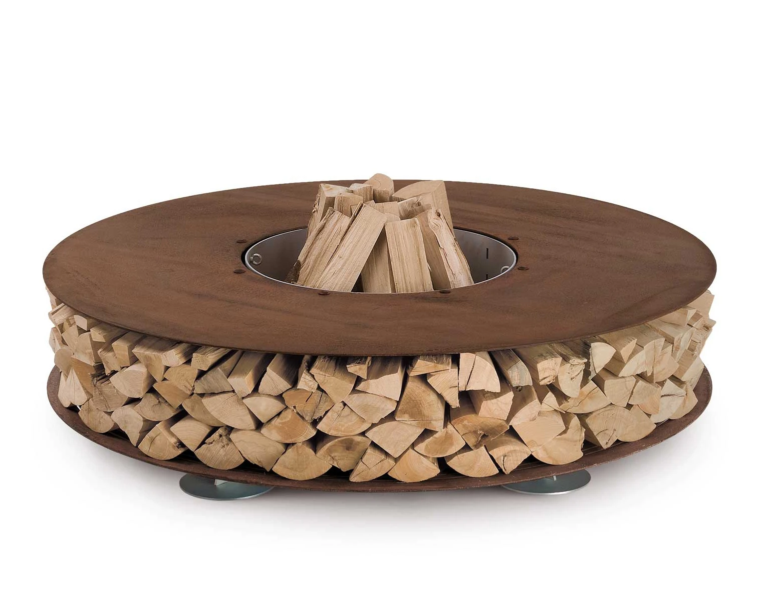 

ZERO OXIDISED 200 - Outdoor Corten Steel Fire Pit diameter 200 cm outdoor fireplace, Natural rust