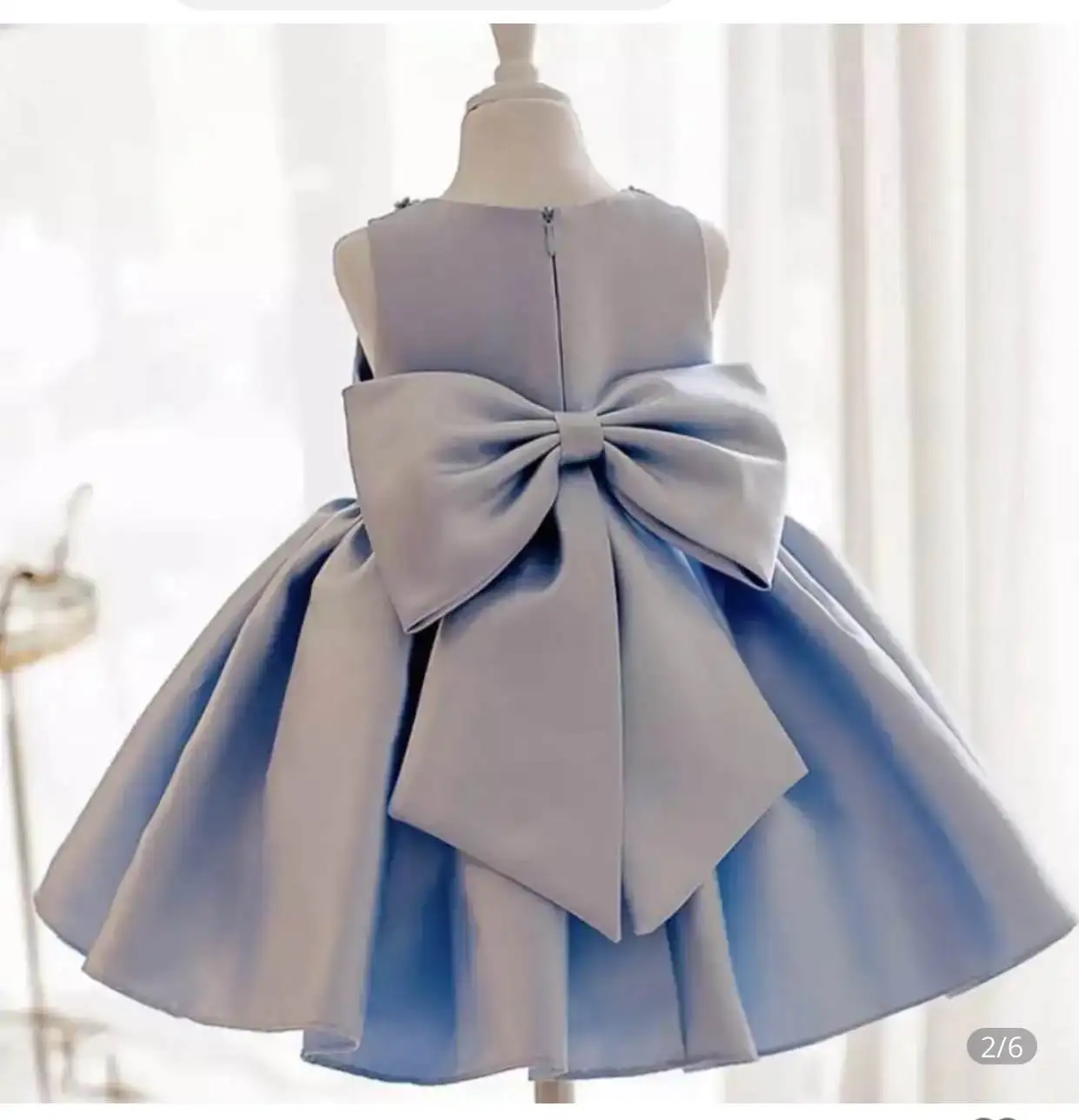 

light blue little girls' dresses baby frock birthday party dress, Picture