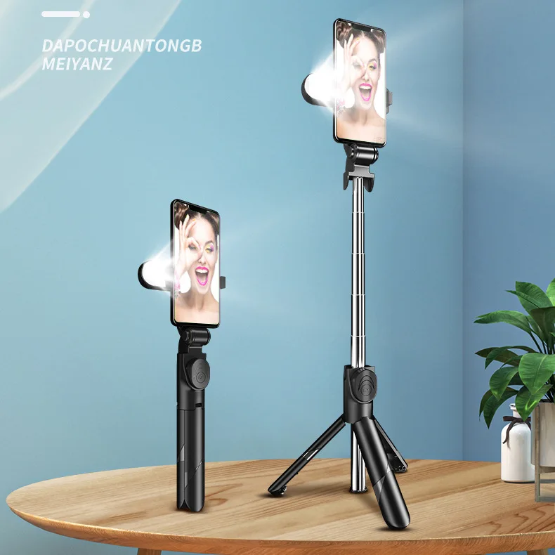 

Desktop Mini LED Ring Light Selfie Stick Tripod Stand Cell Phone Holder Mobile Phone Selfie Stick