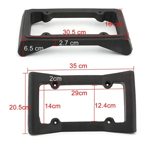 Flexible Rubber Front Bumper Protection Eva Car Licence Plate Number