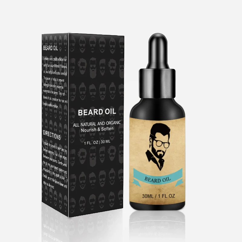 

30ml best organic oil hair growth beard men mustache wholesale beard oil, 7 colors