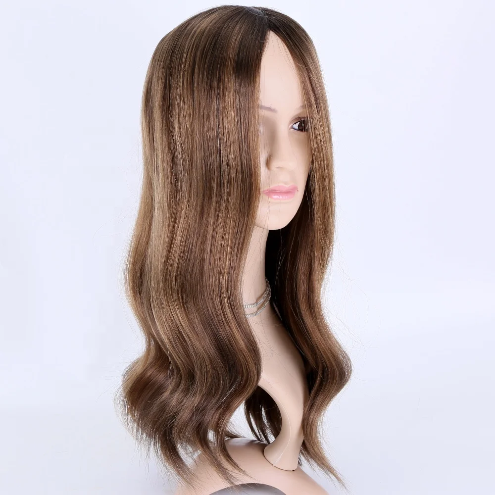 

Luxury Signature Toppers Manufacturer ready to ships hand tied silk base topper double drawn virgin european human hair topper