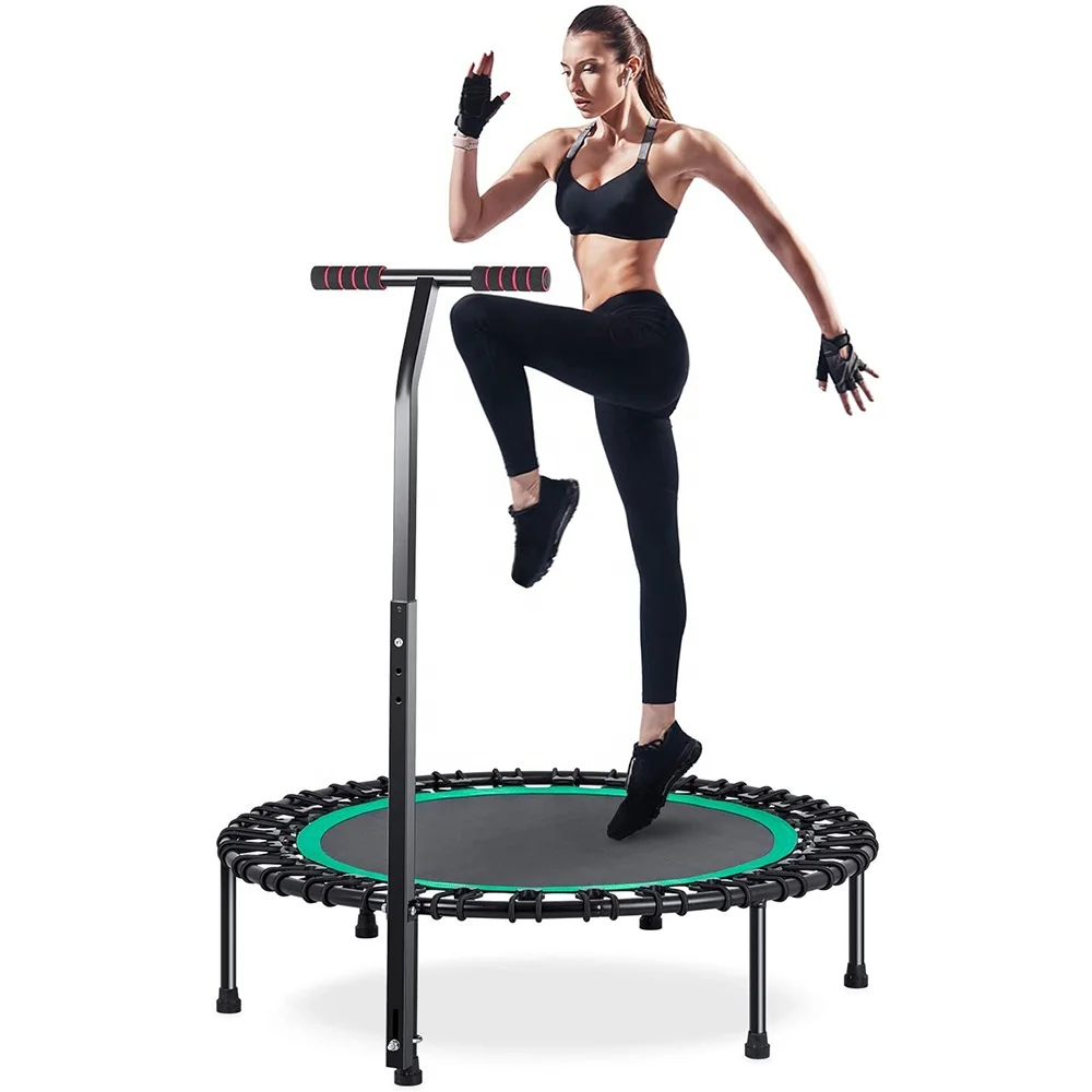 

Foldable Trampoline Rebounder 48 Inch Fitness Trampoline for Kids Adults Workout Rebounder Jumping, Blue/black