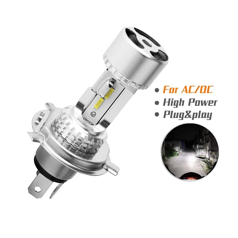 M2F H6(BA20D) P36D H4 HS1 P43t LED Motorcycle Headlight High Low Beam Auto LED Head Lamp with Fan 25W 4000LM  AC DC 12V White
