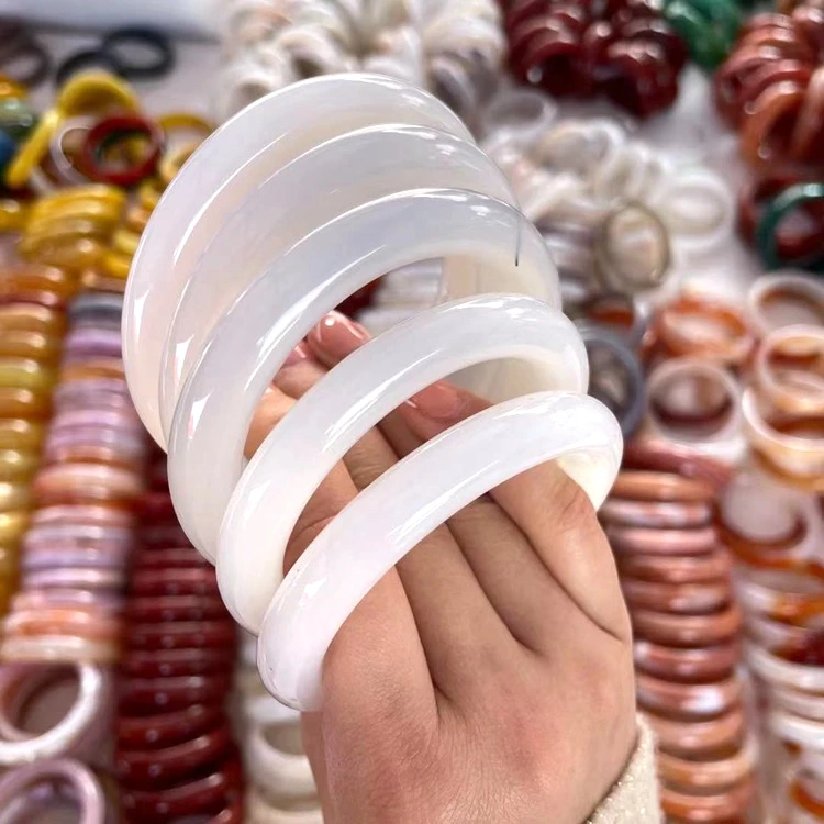 

High Quality White Jadeite Jade Bangle For Women Natural Stone Bracelet Bangles Jewelry