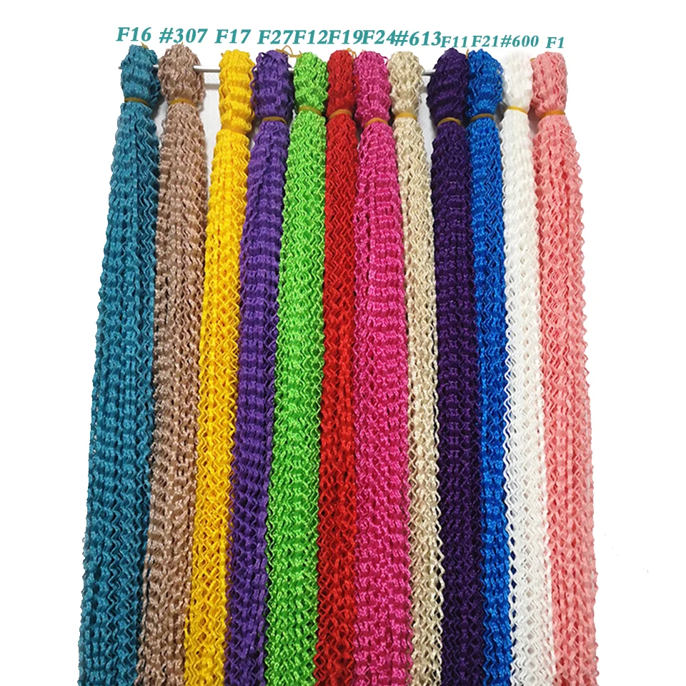 

24 Inch Long Curly Micro Box ZiZi Crochet Braids Colorful ZiZi Braids Crochet Hair, 12 colors