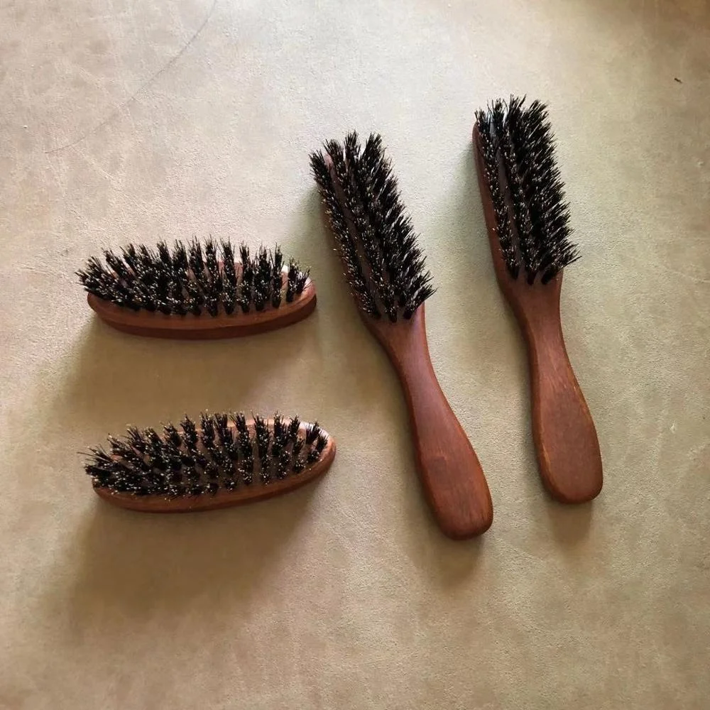 

High quality top selling new style 100% boars bristles men wooden beard brush, Nature color