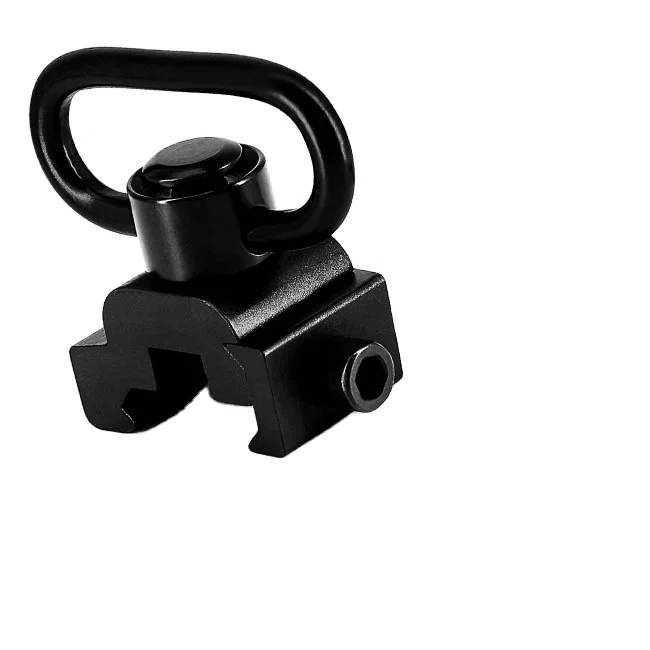 

QD Sling Swivel Mount with Push Button, QD Sling Attachment for Picatinny/Weaver Mounting Base Rail, Black