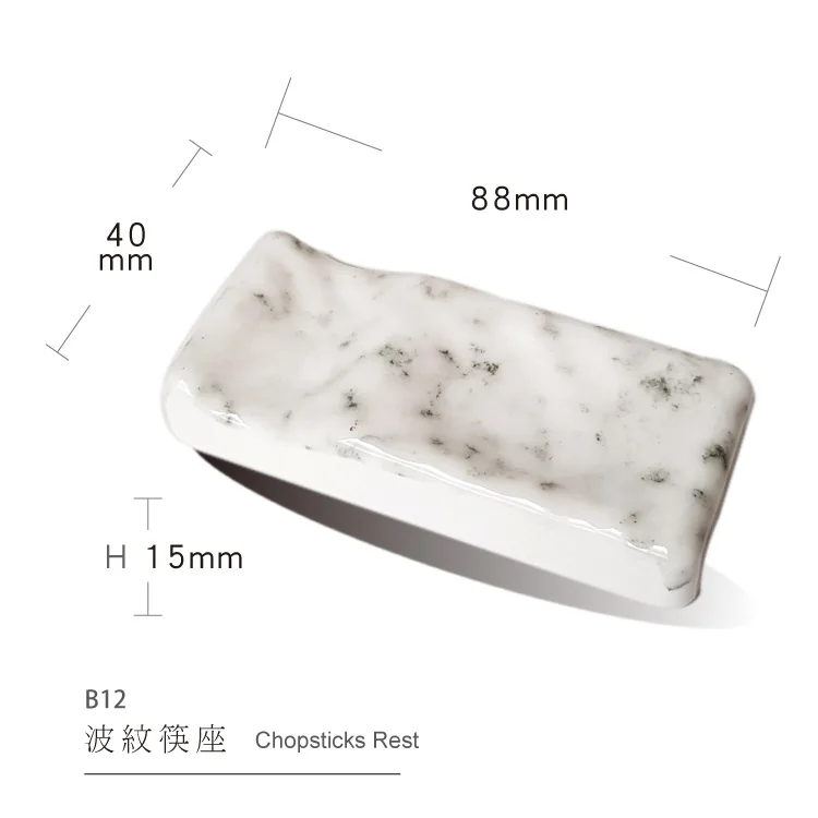 

green and white thicker and unbreakable rectangular melamine chopsticks stand, Multicolor