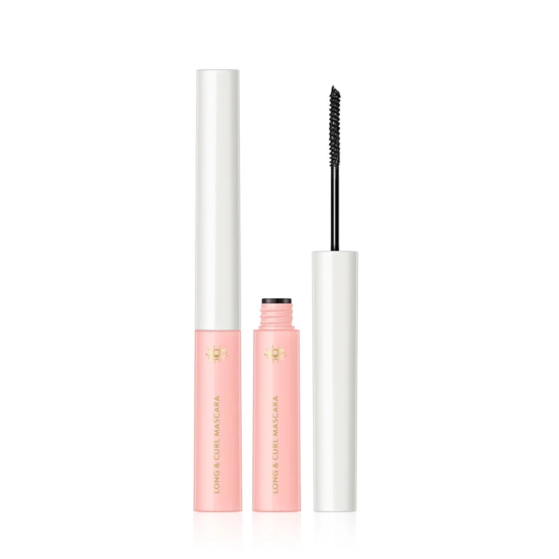 

kiss beauty pink tube waterproof and sweat-proof non-smudge small brush head thin head mascara