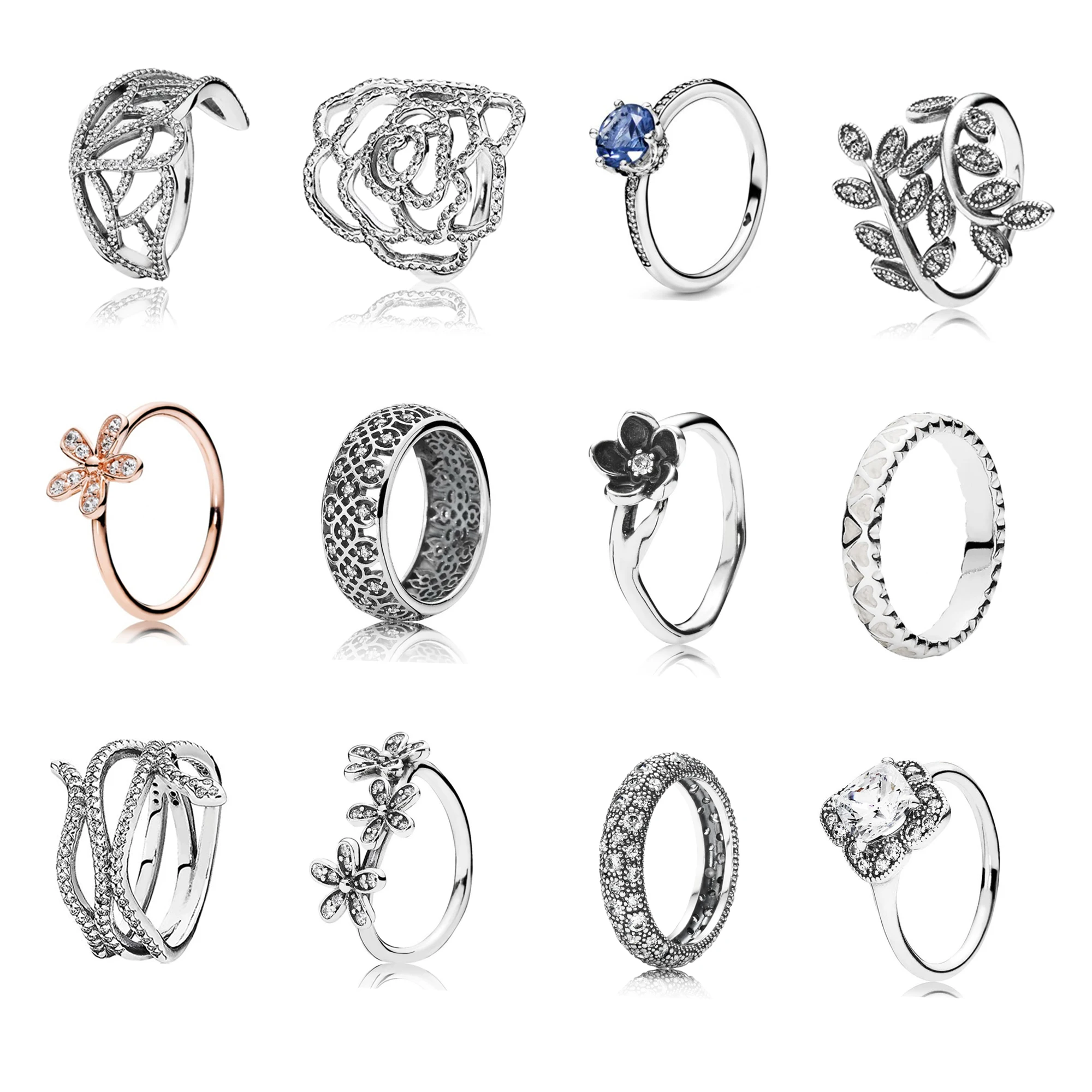 

2021 new style 925 silver zircon lucky floret vanilla series fashion classic style ring ladies party high-end original jewelry