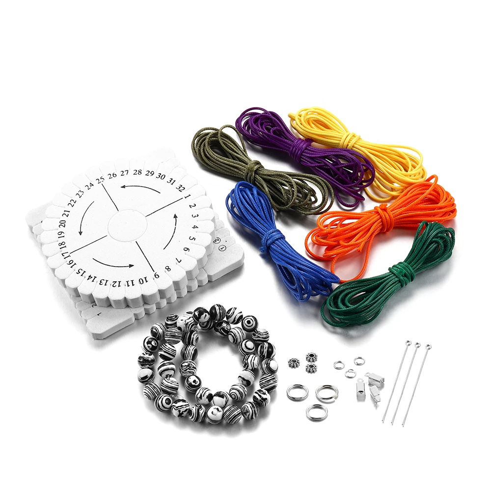 

9-630Pcs Jewelry Making Set Waxed Cord Rope Knitting Cord Disc Disks For DIY Bracelets Jewelry Making Kit Accessories Supplies