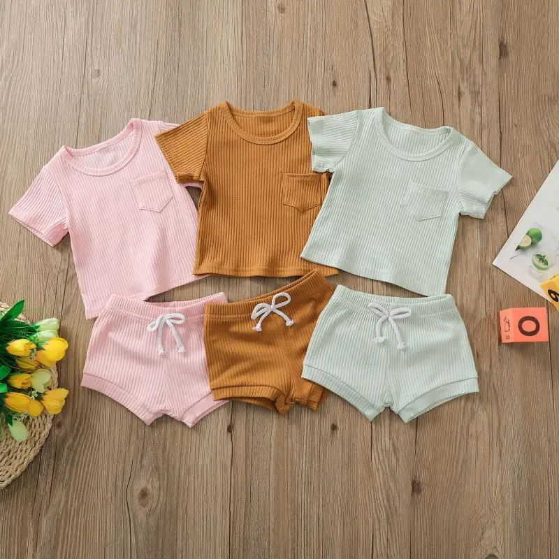 

new style children summer cotton short sleeved shorts set of two pieces, As pic shows, we can according to your request also