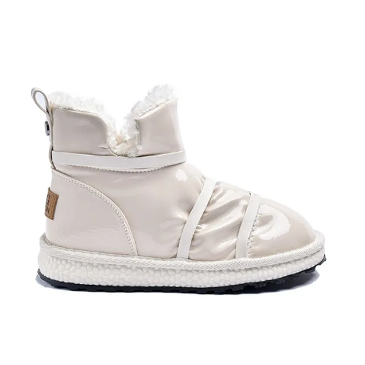 

new children's waterproof breathable soft fur cute boots shiny walking girls shoes kids outdoor snow boots