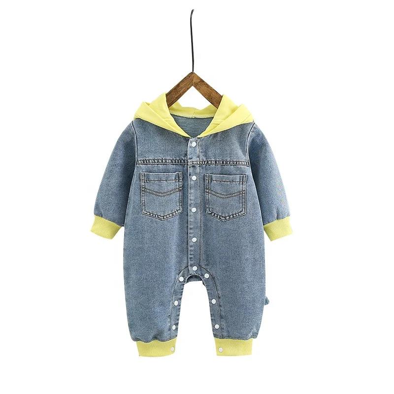 

Baby out Bodysuit Newborn baby cotton handsome denim clothes