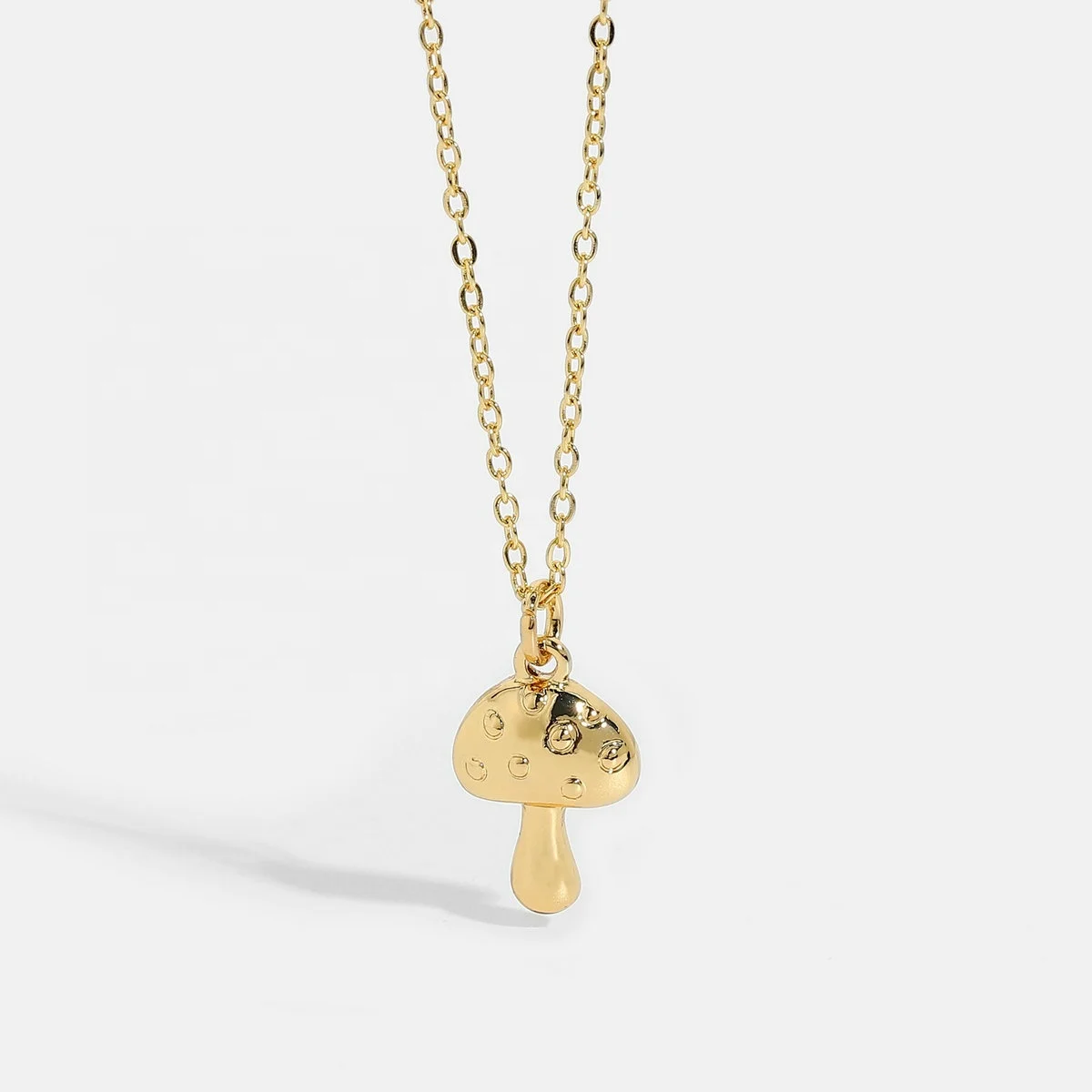 

Unique Design fairy Mushroom Necklace Summer Vacation Jewelry Mini Pendant Necklace