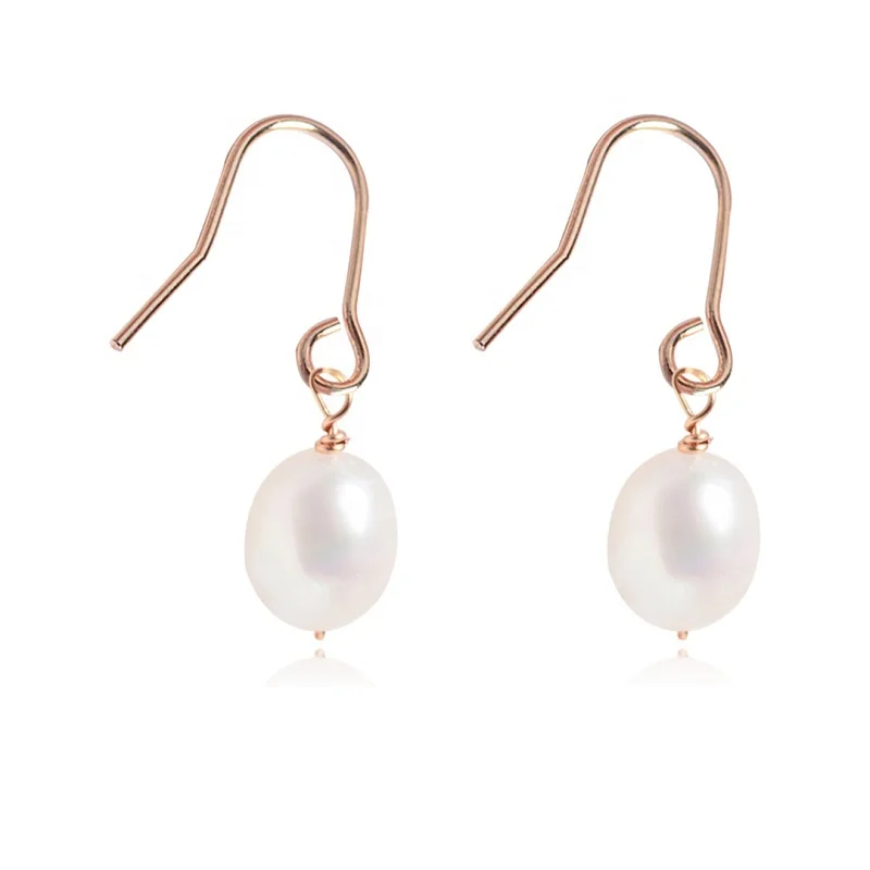 

Hai yang korea earrings free sample 2021 pearls ohrringe 14k gold jewelry wholesale earrings drops pearl, Whie