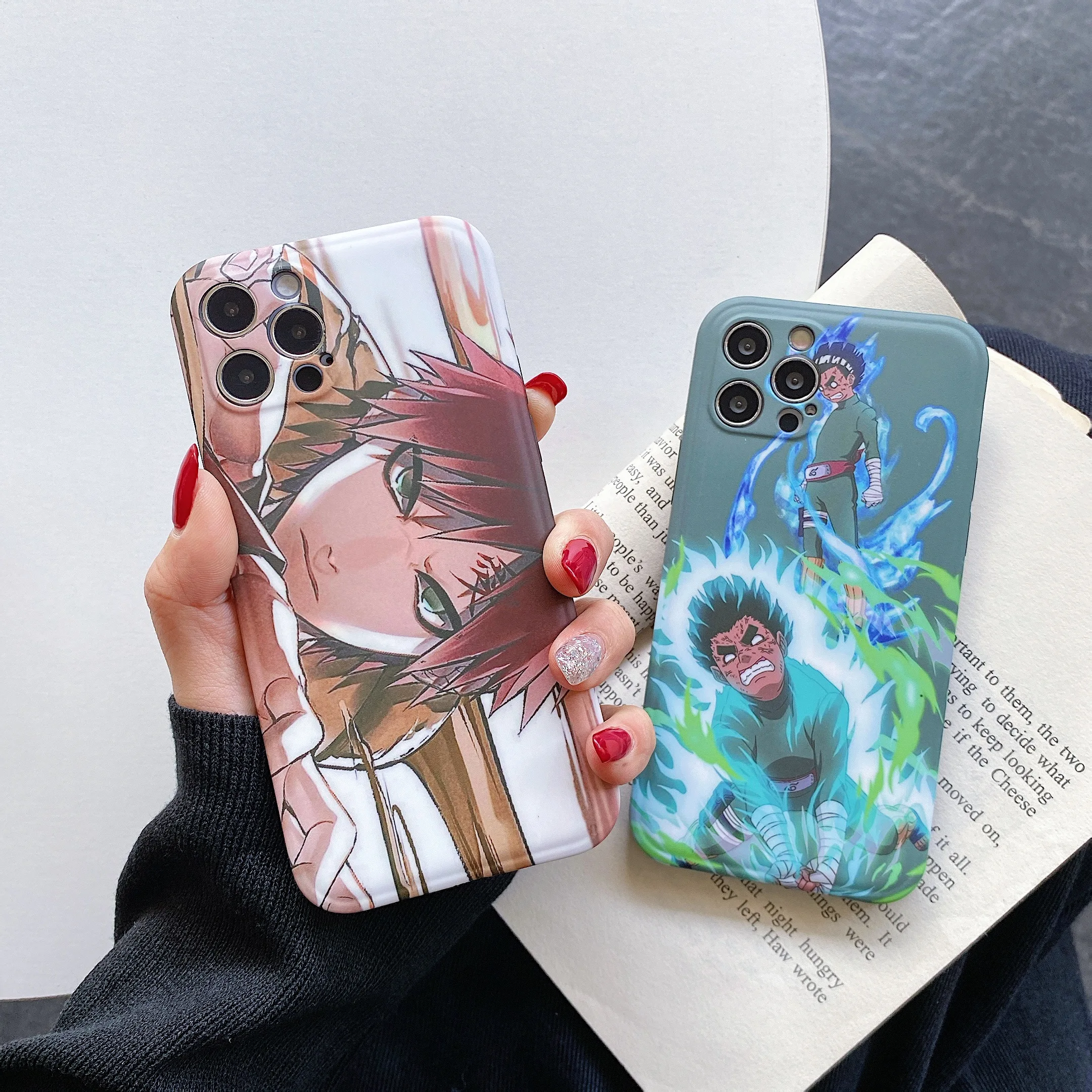 

For iPhone 12 Pro Max XR Xs Max 7 8 Plus Gai Gaara Cartoon Designs Anime Figures Soft IMD Phone Cover Case