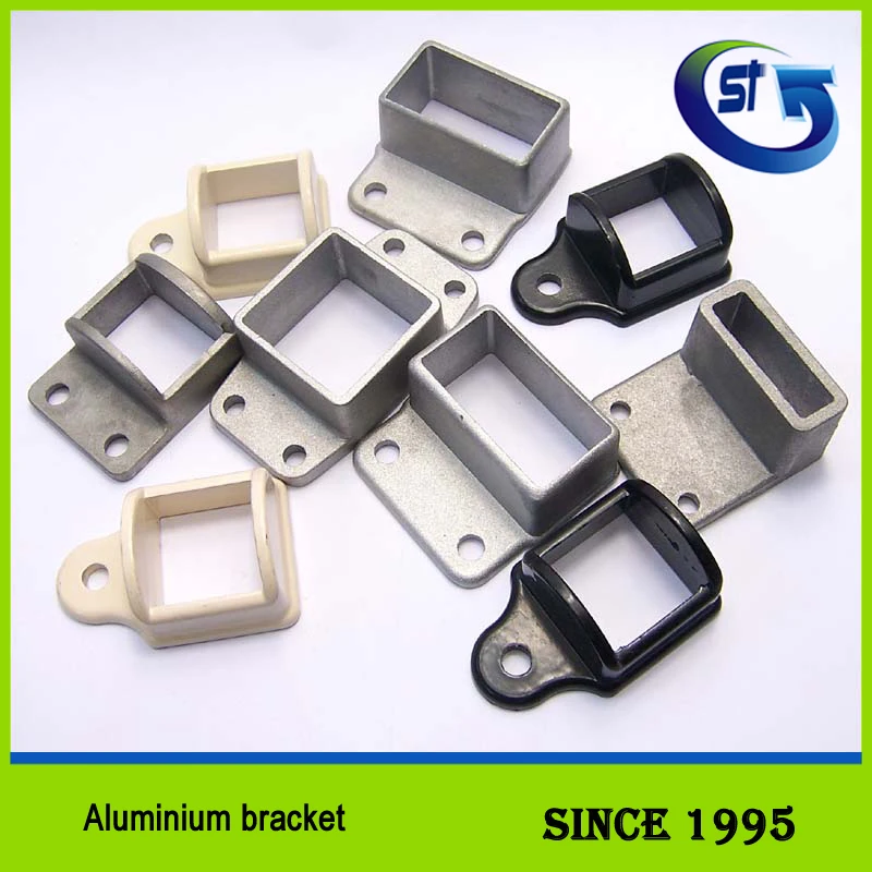 1/2 Lugs Aluminum Square Pipe Hanging Bracket Fence Accessory Ab1d