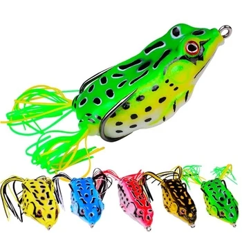 

Wholesales Promotion Factory Price Topwater Soft Silicone 5g 9g 13g 17.5g Frog Fishing Lures, 6 colors