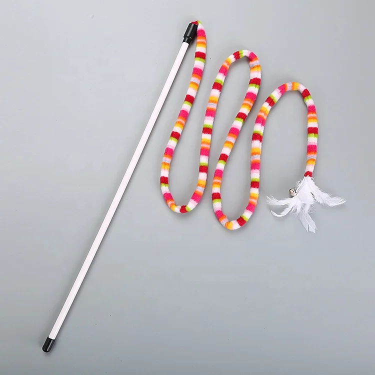

eco-friendly funny feather pet cat toys cat teaser cat teasing stick