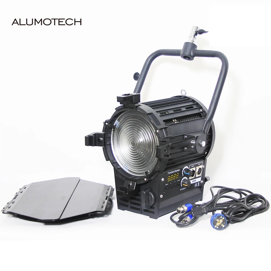 

Alumotech Bi-color 3200K-5500K 200W Fresnel LED Spotlight Lamp For Photography Studio Video Film Continous Lighting Equipment