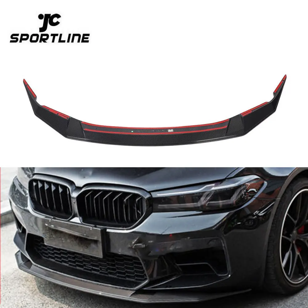 

Dry Carbon Fiber F90 M5 LCI Front Bumper Lip for BMW M5 LCI Competition Sedan 4-Door 2021